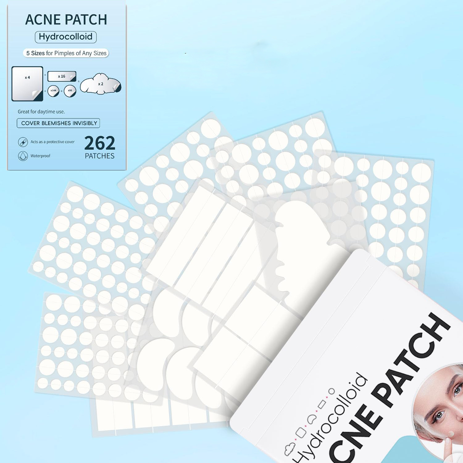 Hydrocolloid Pimple Patch - Grands patchs de boutons pour le