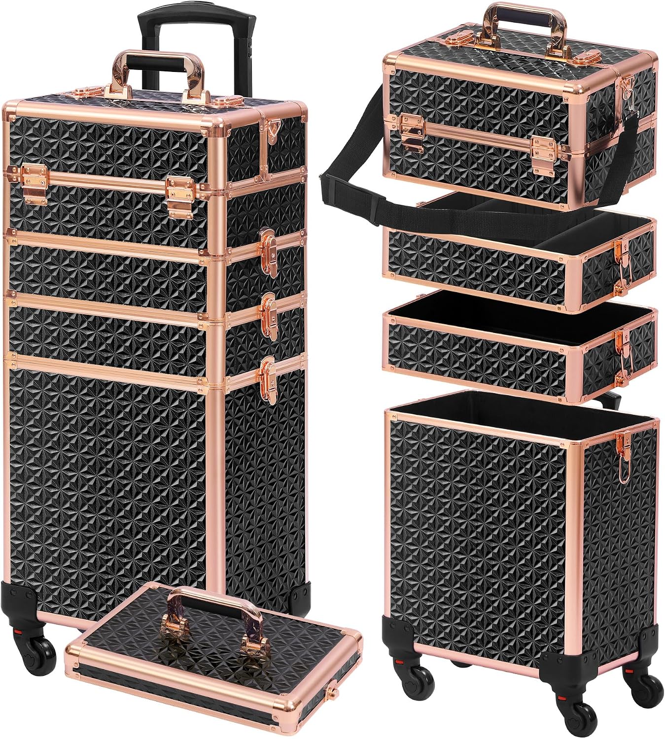 Makeup - Valise à roulettes pour maquillage, trousse
