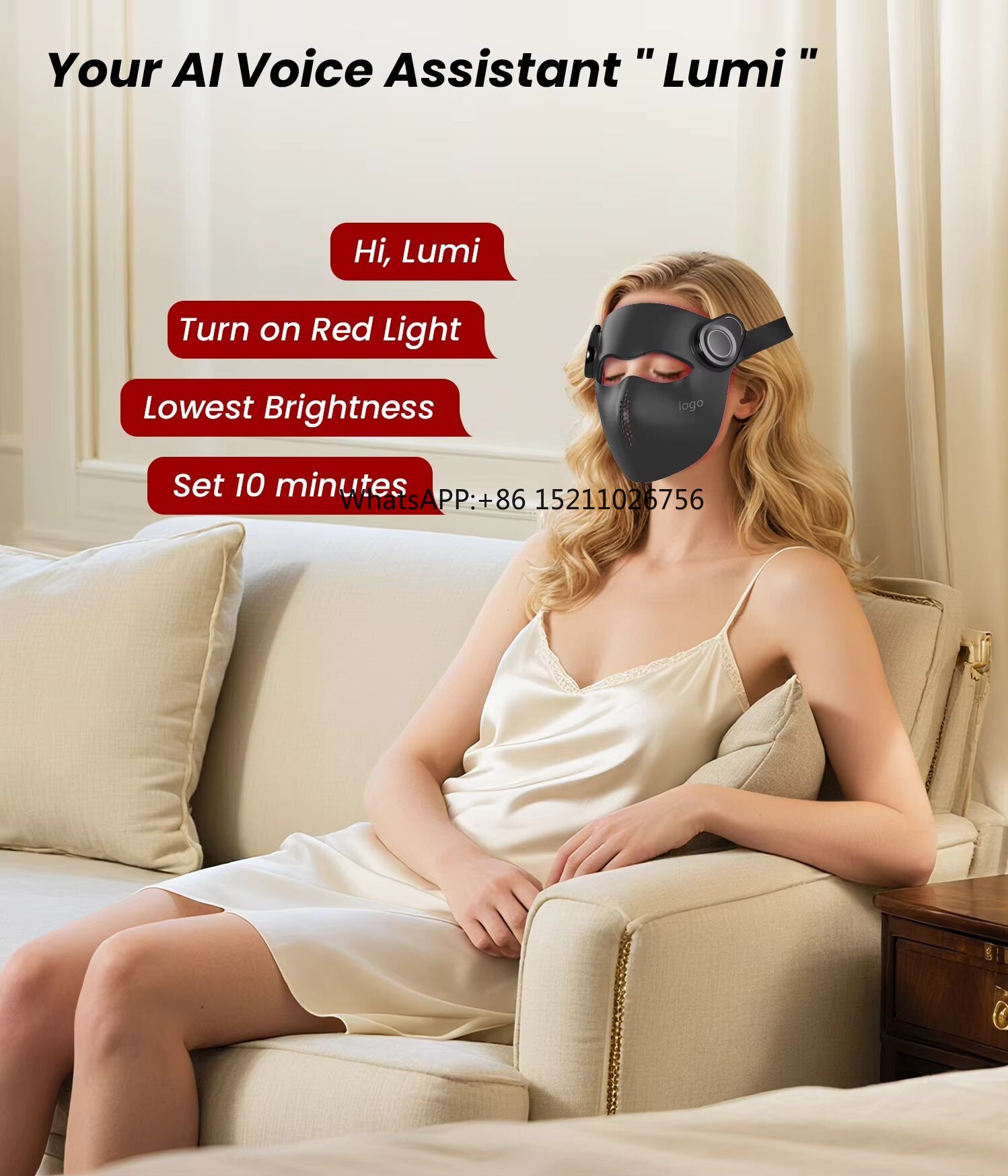 Masque facial VCSEL à 236 LED, - Led Light Therapy Face Mask avis et prix