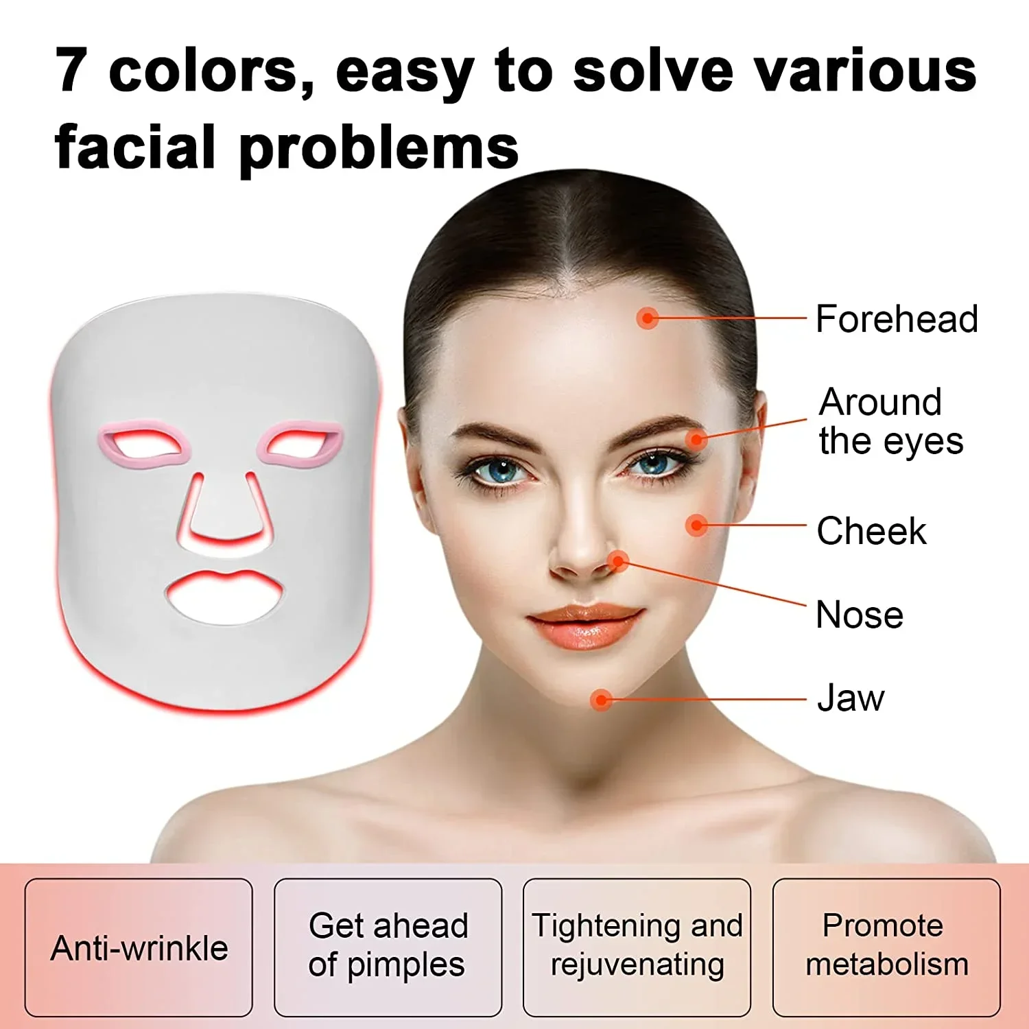 Masque en silicone parfait, mu - Led Light Therapy Face Mask avis et prix